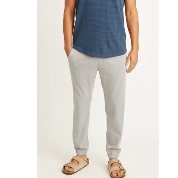 Marine Layer Saturday Jogger Pants Drawstring Waist Slim Fit Light Grey NWT XL - Picture 1 of 10